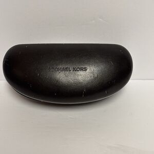 Michael Kors Sunglass Eyeglass Large Hard Clamshell Case Dark Brown Chocolate